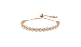 Charming Tennis Bracelet Rose Gold Colour 925 Sterling Silver studded with 4mm CZ Toggle / Slider